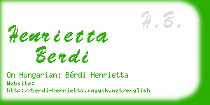 henrietta berdi business card